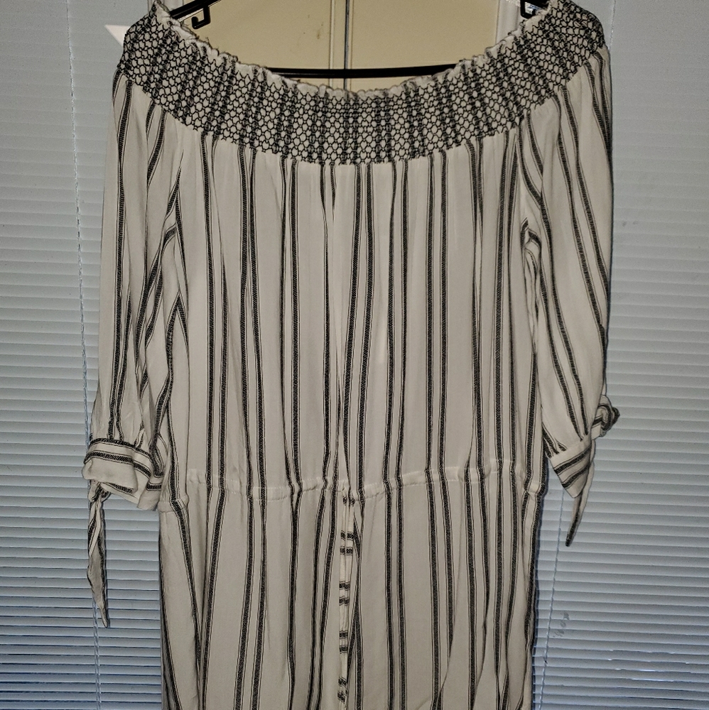 Blue Island Off Shoulder Tunic